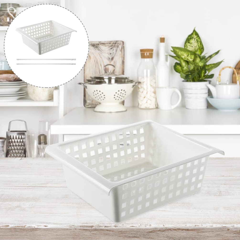 1 Set Kitchen Sink Drain Basket with Telescopic Rod - Stainless Steel Colander Strainer for Washing Fruits, Vegetables, Dishes - Perfect for Draining Pasta, Salad, and Kitchen Utensils