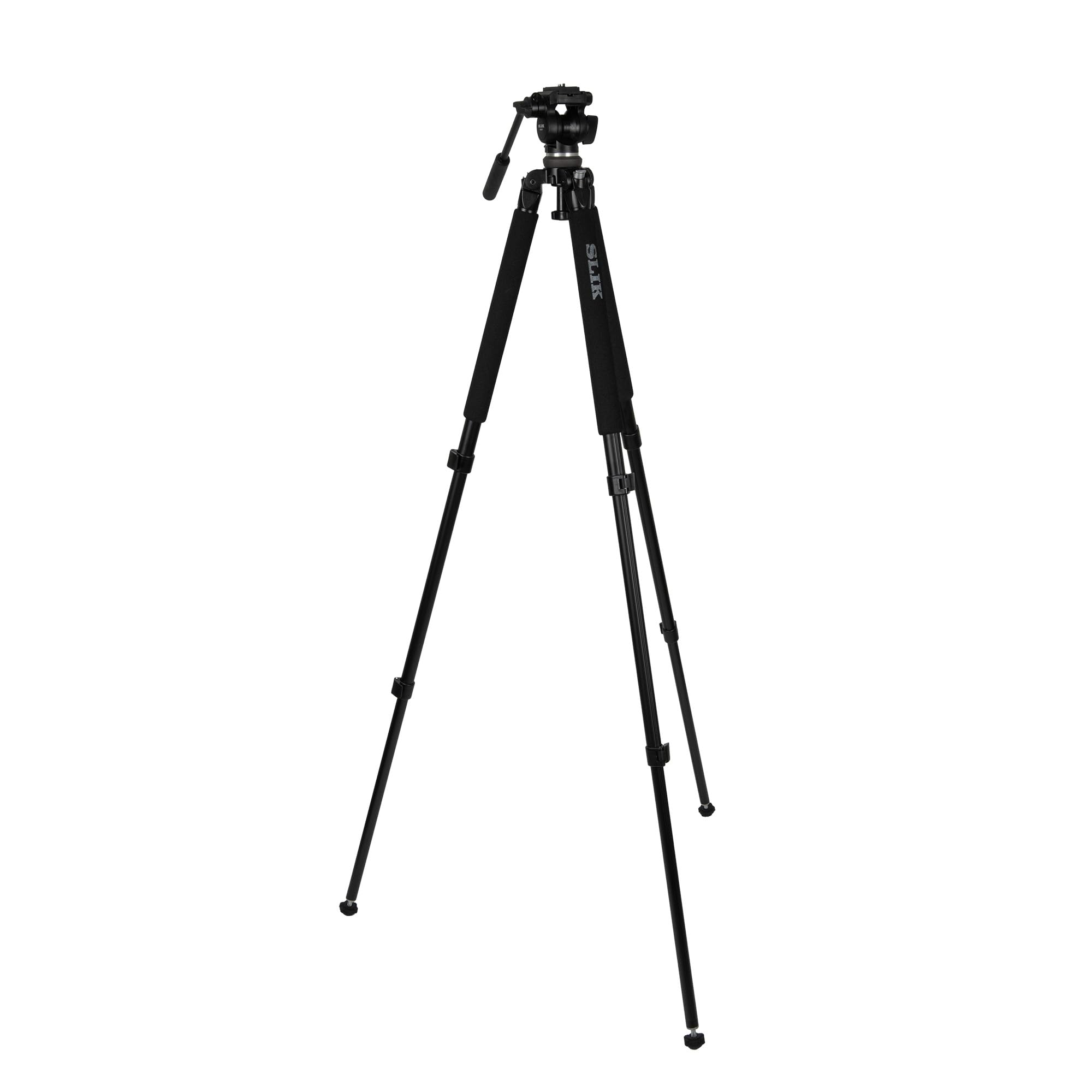SLIK PRO 520QF Professional Aluminum Tripod with Fluid Pan Head - Perfect for DSLR Cameras, Video Shooting, Live Streaming & Outdoor Photography