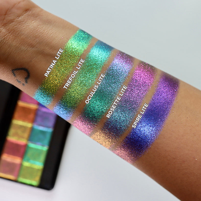 Oculus Lite | Multichrome Jewelled Eyeshadow Palette - Long Lasting Pigmented Makeup for Party, Halloween & Special Occasion Looks