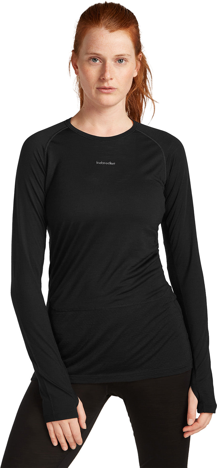 125 ZoneKnit Merino Blend Long Sleeve Thermal Crewneck Top for Women - Warm Winter Base Layer for Hiking, Skiing & Outdoor Activities