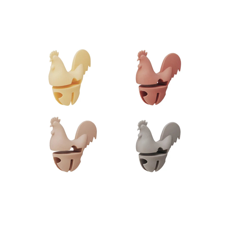 Non-Slip Silicone Rooster Lid & Spoon Holder - Kitchen Organizer for Pots, Pans, and Utensils - Perfect for Cooking, Baking, and Countertop Storage