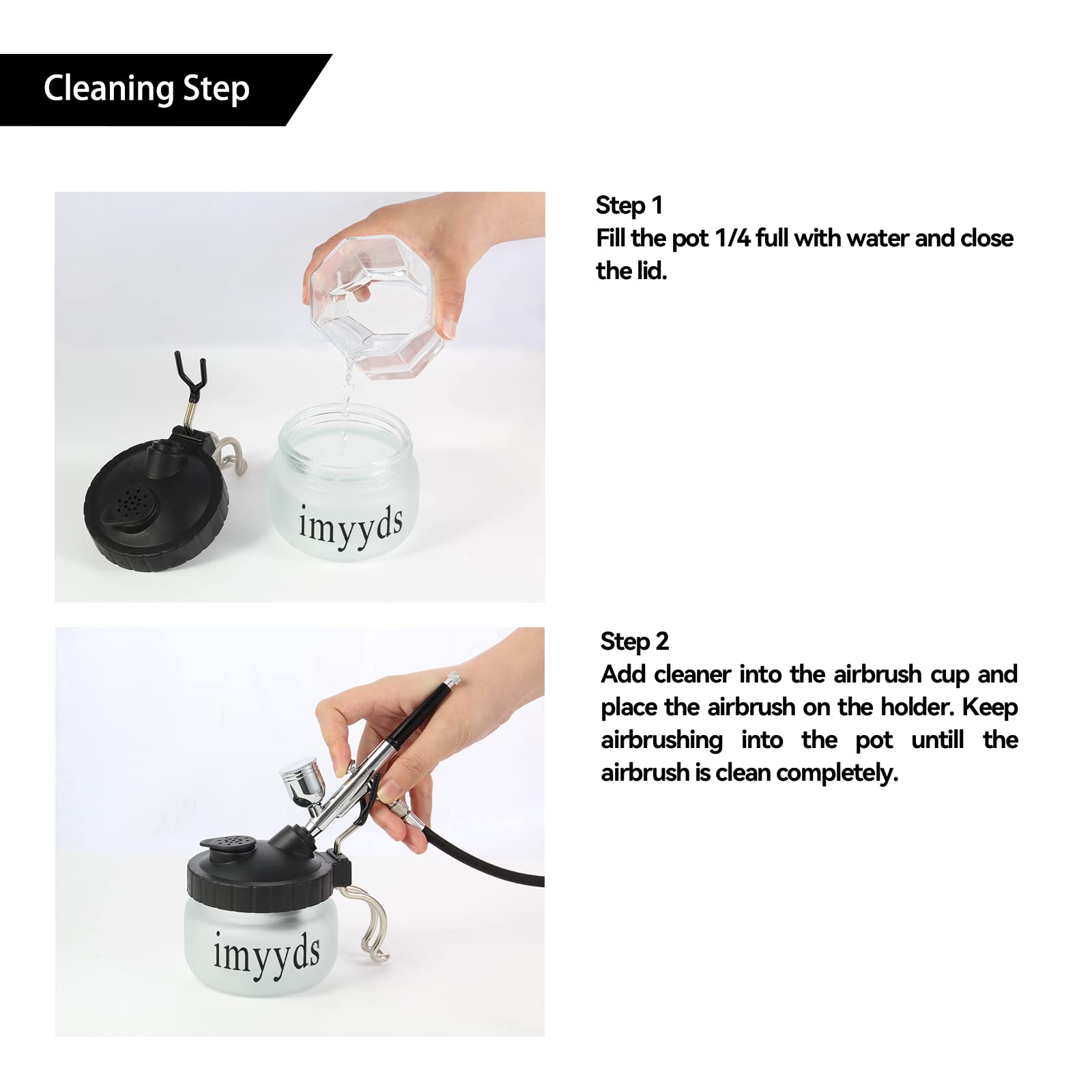 Airbrush Cleaning Kit with Holder, Brushes & Needles for Artists