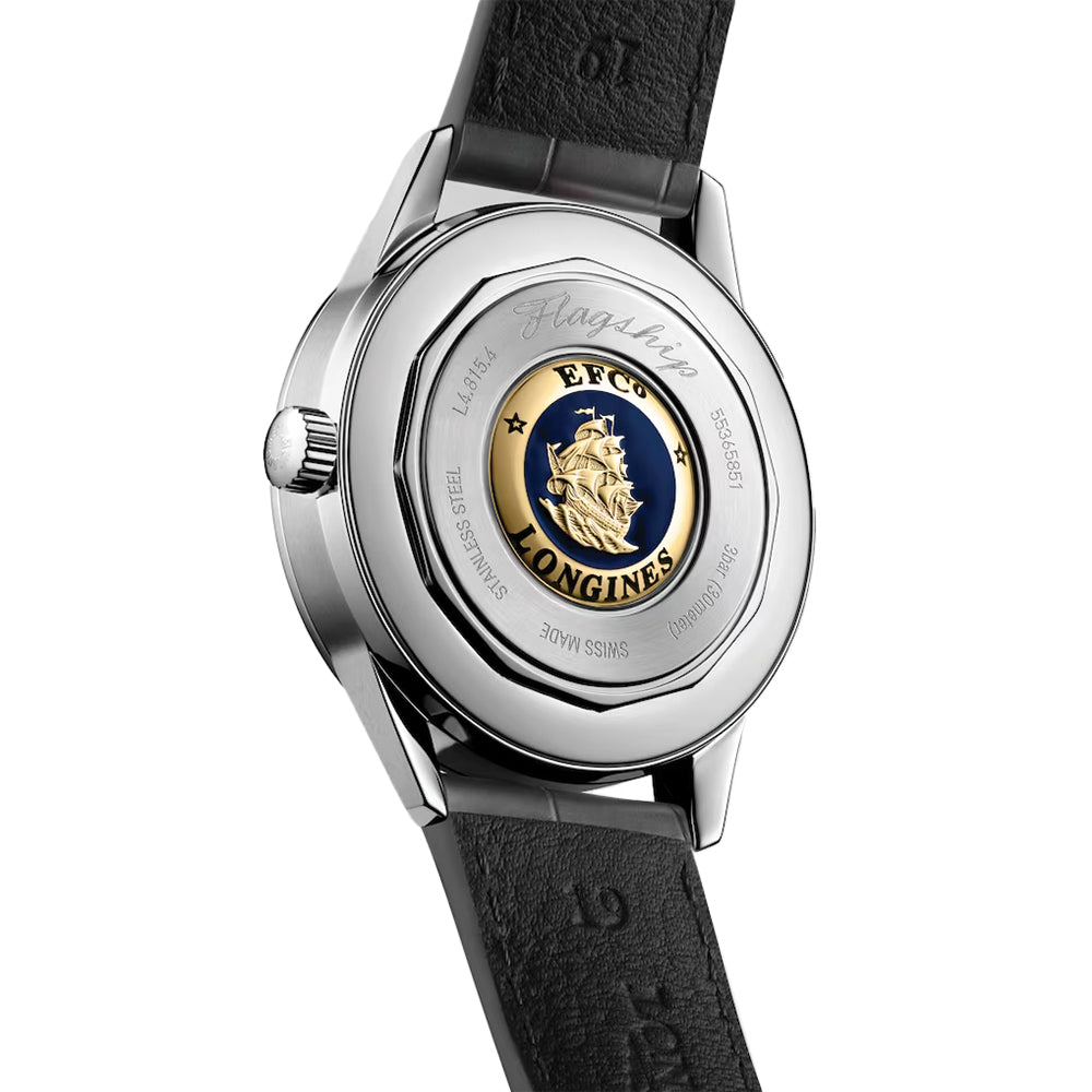 Flagship Heritage Moonphase 38.5mm Men's Watch with Sunray Anthracite Dial - Perfect for Business, Formal Events & Luxury Gift Giving
