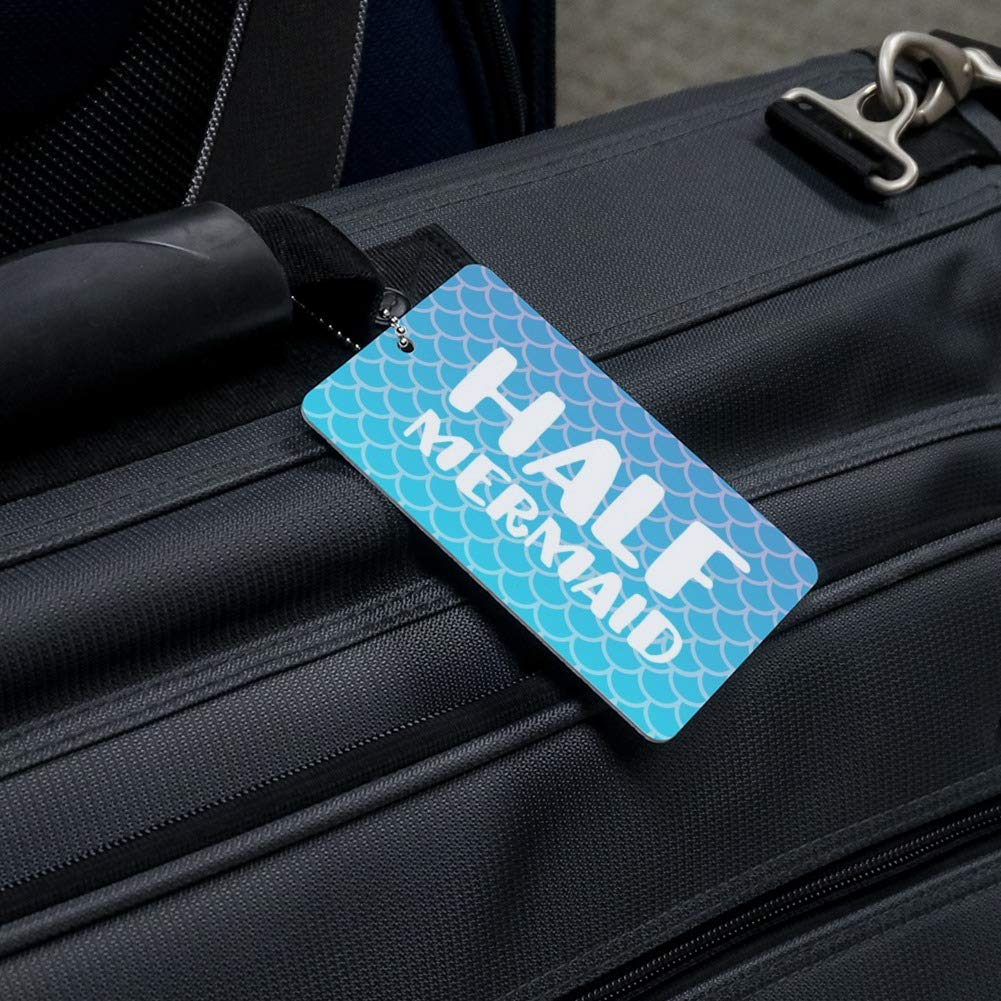 Blue Scale Mermaid Luggage Tag - Durable Suitcase ID Tag for Carry-On Bags - Perfect for Travel, Vacation & Cruise Ship Identification