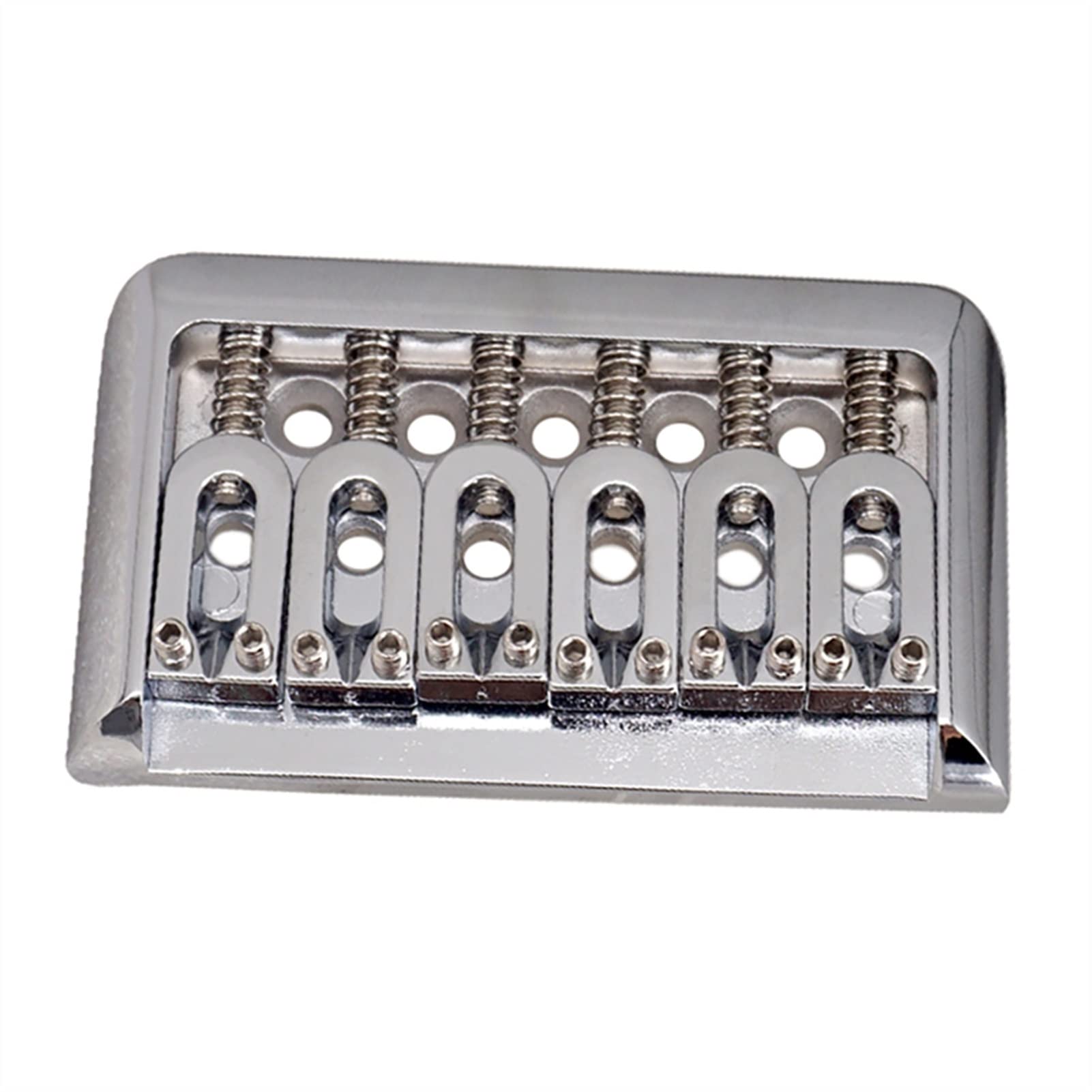 6 String Fixed Electric Guitar Bridge - Zinc Alloy String Saddle for Electric Guitar (Silver) | Perfect for Guitar Repair, Replacement & DIY Projects