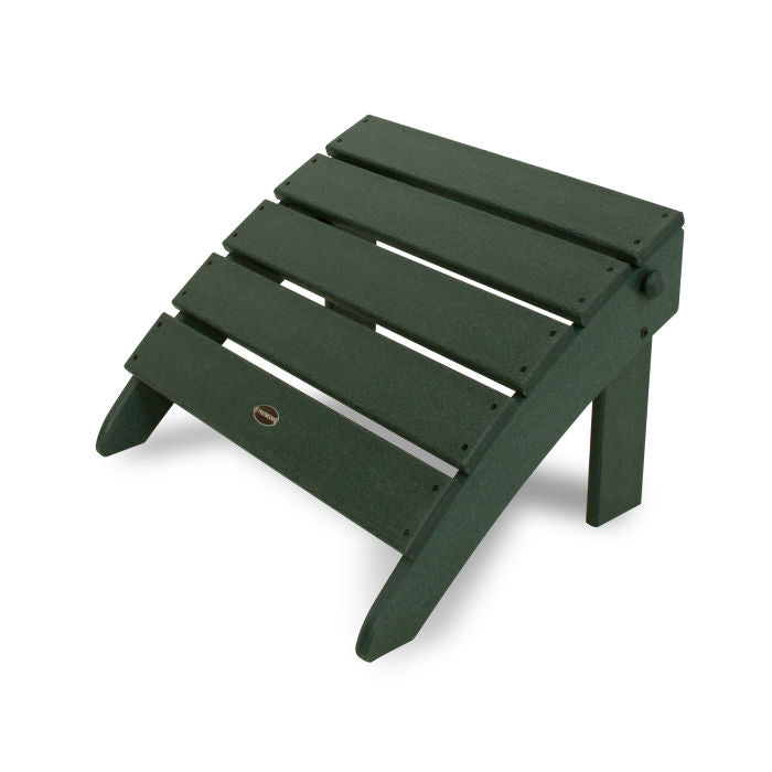 Premium POLYWOOD Classic Oversized Folding Adirondack Ottoman - Weather-Resistant Outdoor Furniture for Patio, Poolside & Garden Relaxation