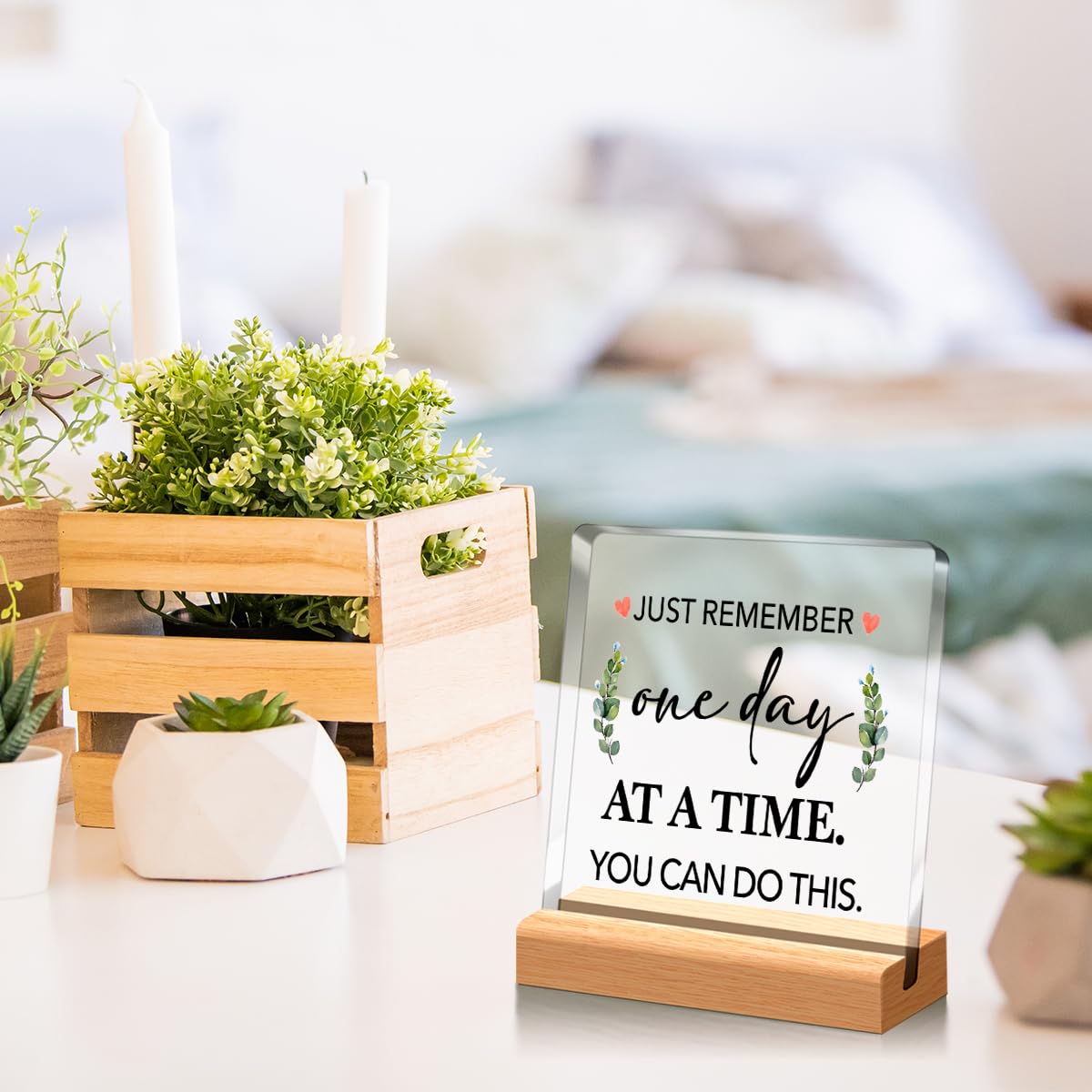 Little Reminders Desk Sign - Positive Acrylic Plaque with Inspirational Message - Motivational Office Decor for Women & Coworkers - Perfect Cheer Up Gift for Friends, Colleagues & Boss (A358) - Ideal for Office, Home Desk & Workspace Motivation
