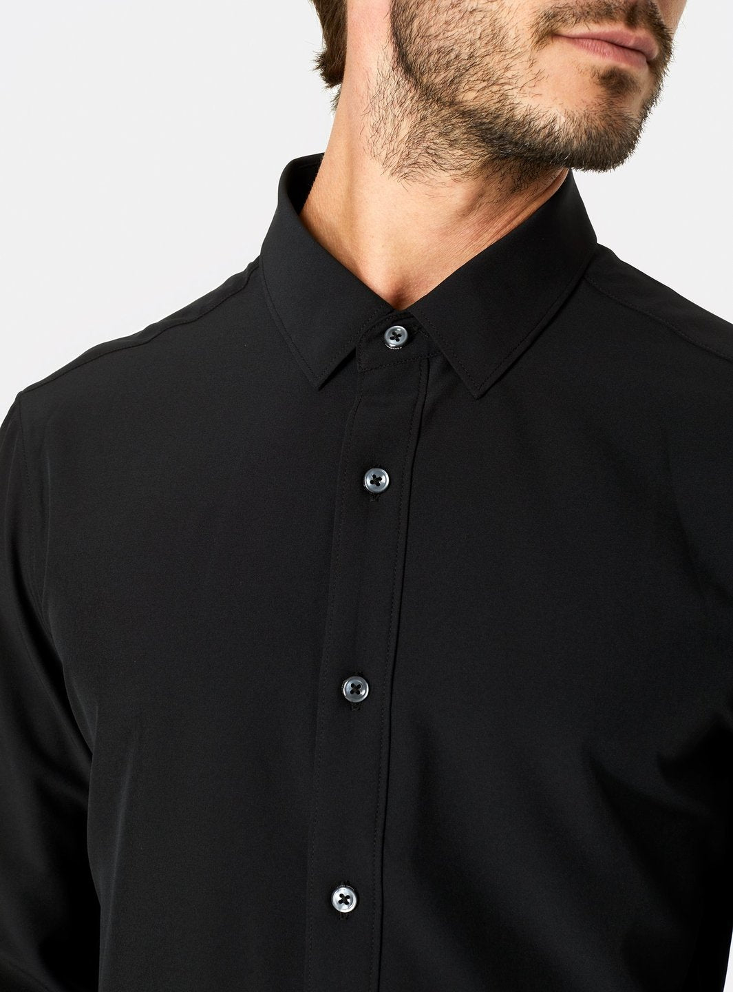 7Diamonds Liberty Long Sleeve Shirt for Men - Classic Black Cotton Button Down Shirt for Business Casual & Office Wear | Slim Fit Comfortable Dress Shirt for Work, Date Night & Formal Occasions
