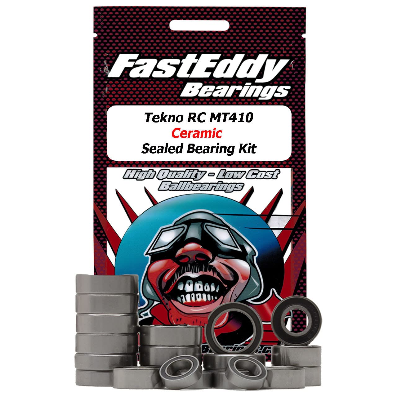 FastEddy Ceramic Sealed Bearing Kit for Tekno RC MT410 - High Performance RC Car Bearings - Perfect for Off-Road Racing and Bashing