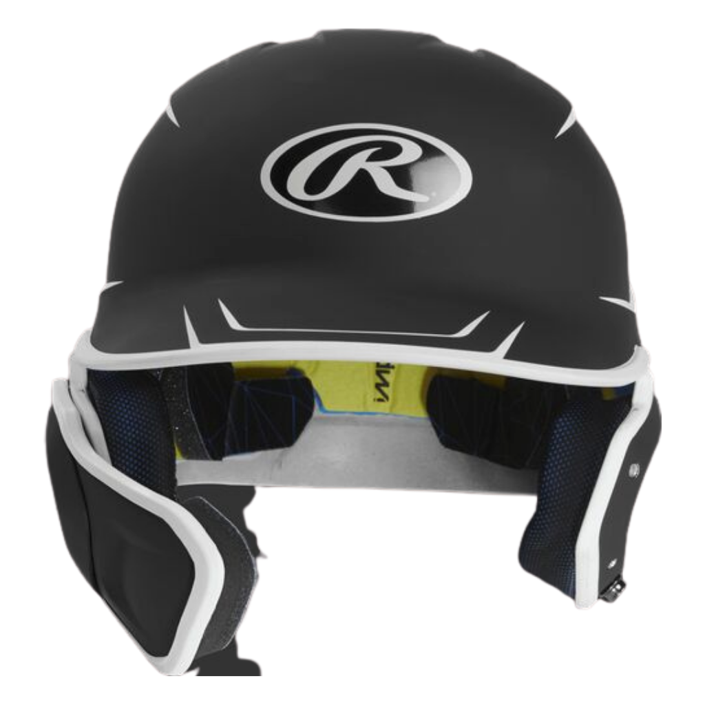Rawlings Mach Matte 2-Tone Baseball Helmet with Extender for Left-Handed Batters - Perfect for Youth & Adult Baseball Games, Practices & Training Sessions
