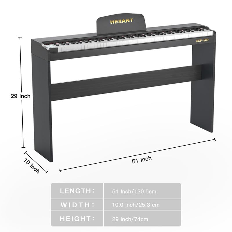 88-Key Digital Piano Keyboard for Adults & Beginners - Home & Studio Use