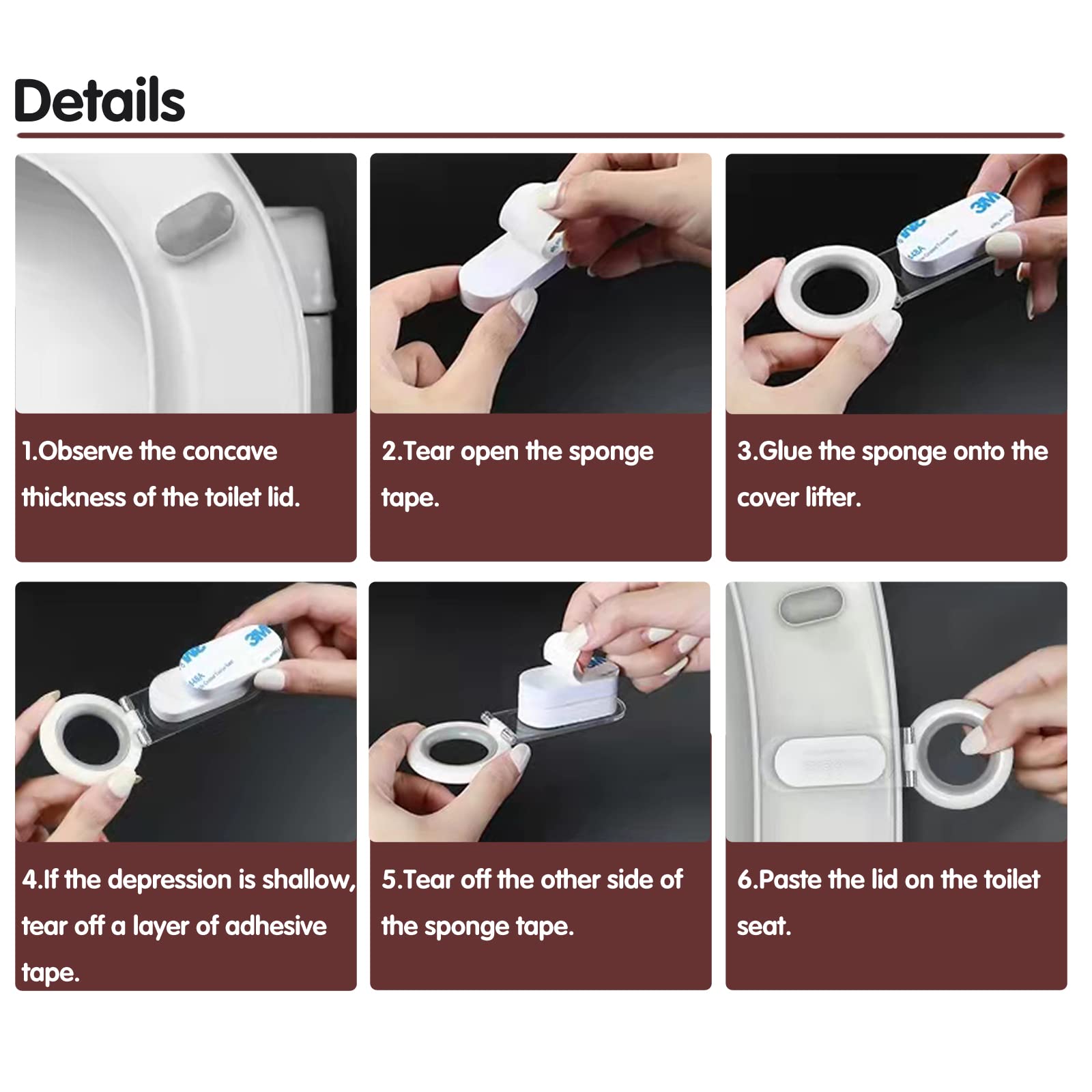 Toilet Seat Lifter 2 Pack - Sanitary Bathroom Accessories for Home & Public Restrooms