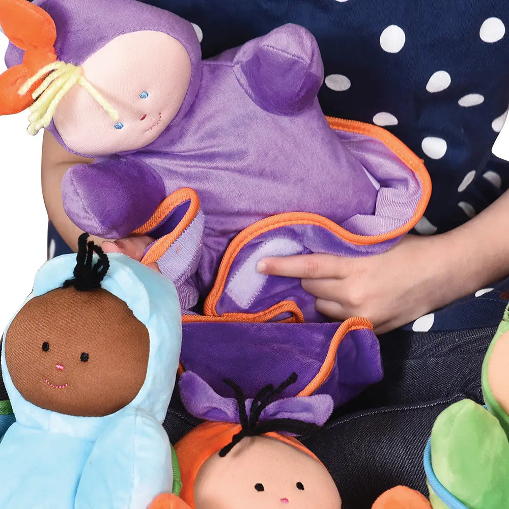 Circle Time Swaddle Babies Set - 4 Soft Baby Dolls with Matching Blankets for Newborns & Toddlers | Perfect for Playtime, Nursery Decor & Gift Giving