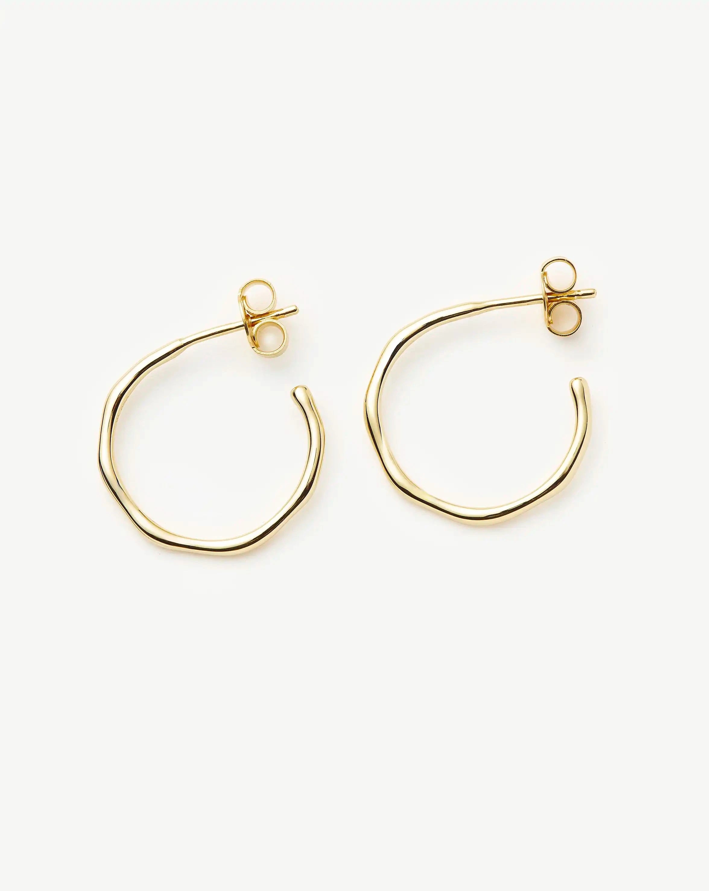 Small Molten Hoop Earrings for Women - Trendy Gold & Silver Dainty Huggie Hoops - Perfect for Everyday Wear, Parties & Gifts