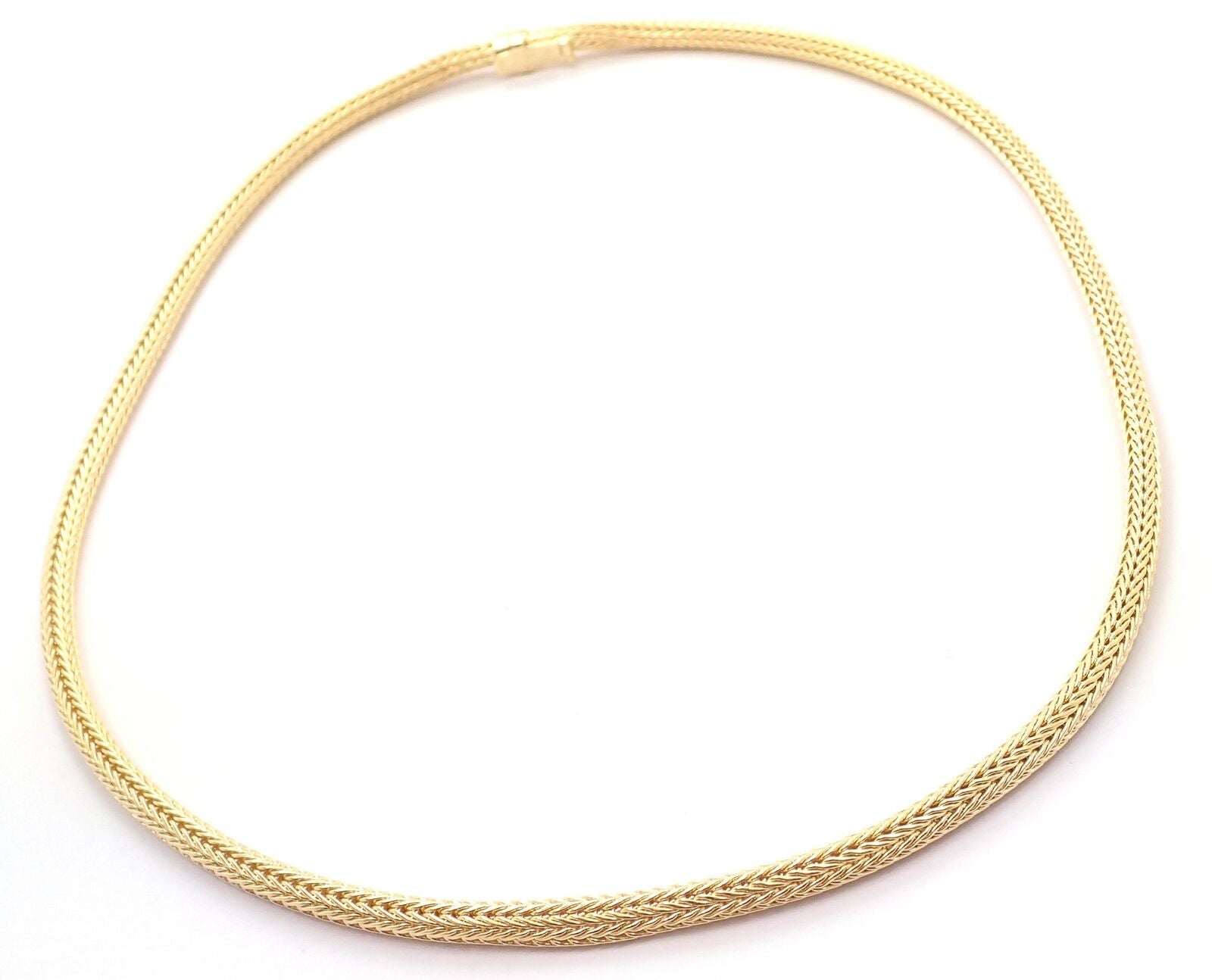 Authentic Vintage Tiffany & Co 18k Yellow Gold Foxtail Link Chain Necklace for Women - Elegant Jewelry Gift for Anniversary, Birthday & Special Occasions