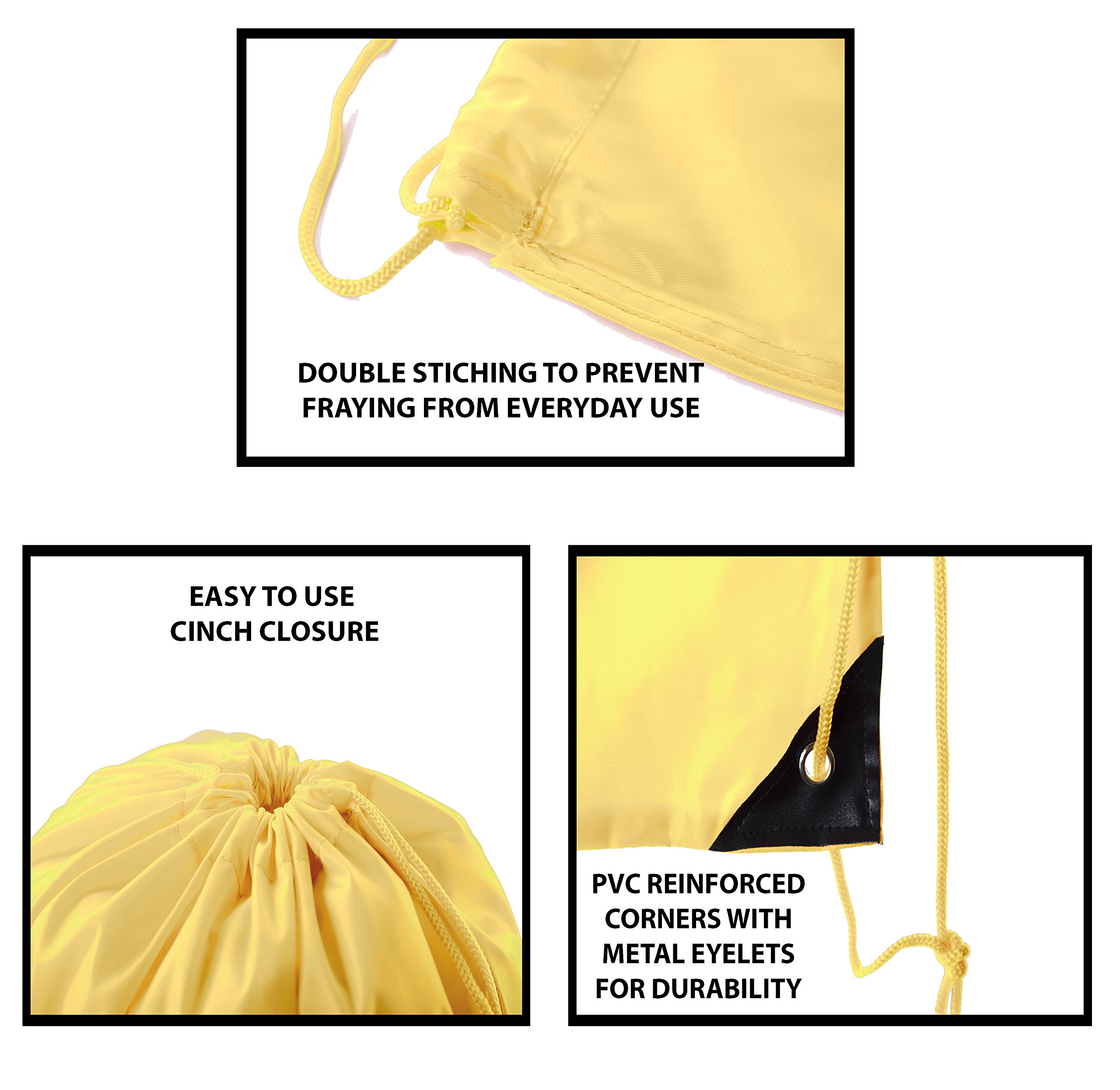 **Mato & Hash Bulk Drawstring Bags - 15 Colors | 1PK to 100PK | Durable Cinch Sacks for Storage, Travel & Sports | Backpack & Pull String Design**