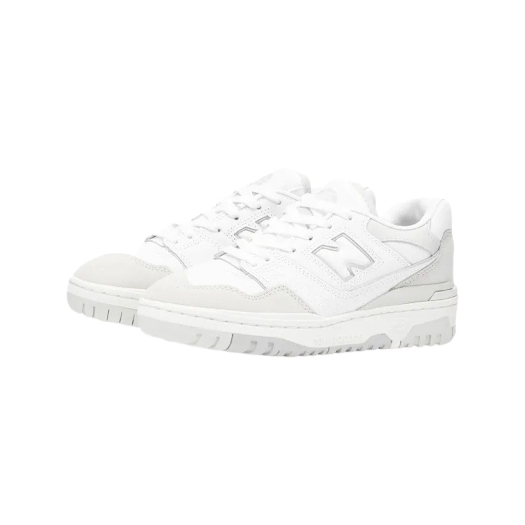 New Balance 550 White Grey Sneakers - Men's & Women's Classic Basketball Shoes for Casual Wear & Street Style Fashion