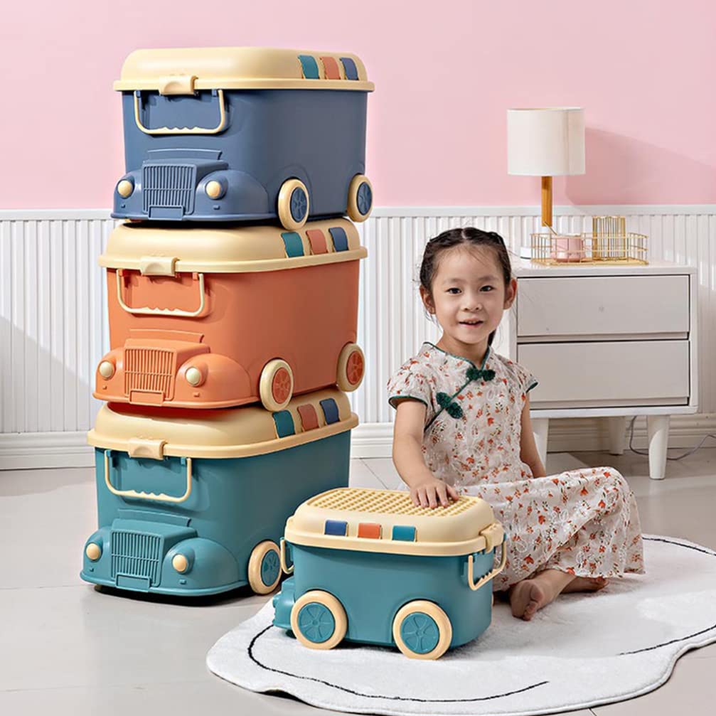 Small Train Storage Box - Durable PP Plastic Toy Organizer for Kids Nursery, Playroom & Household Use | Perfect for Toddler Train Sets & Toy Organization