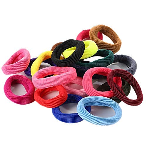 100pcs Girls Hair Rubber Bands by Garg - Soft Elastic Hair Ties for Kids, Ponytails & Braids - Perfect for School, Sports & Daily Styling
