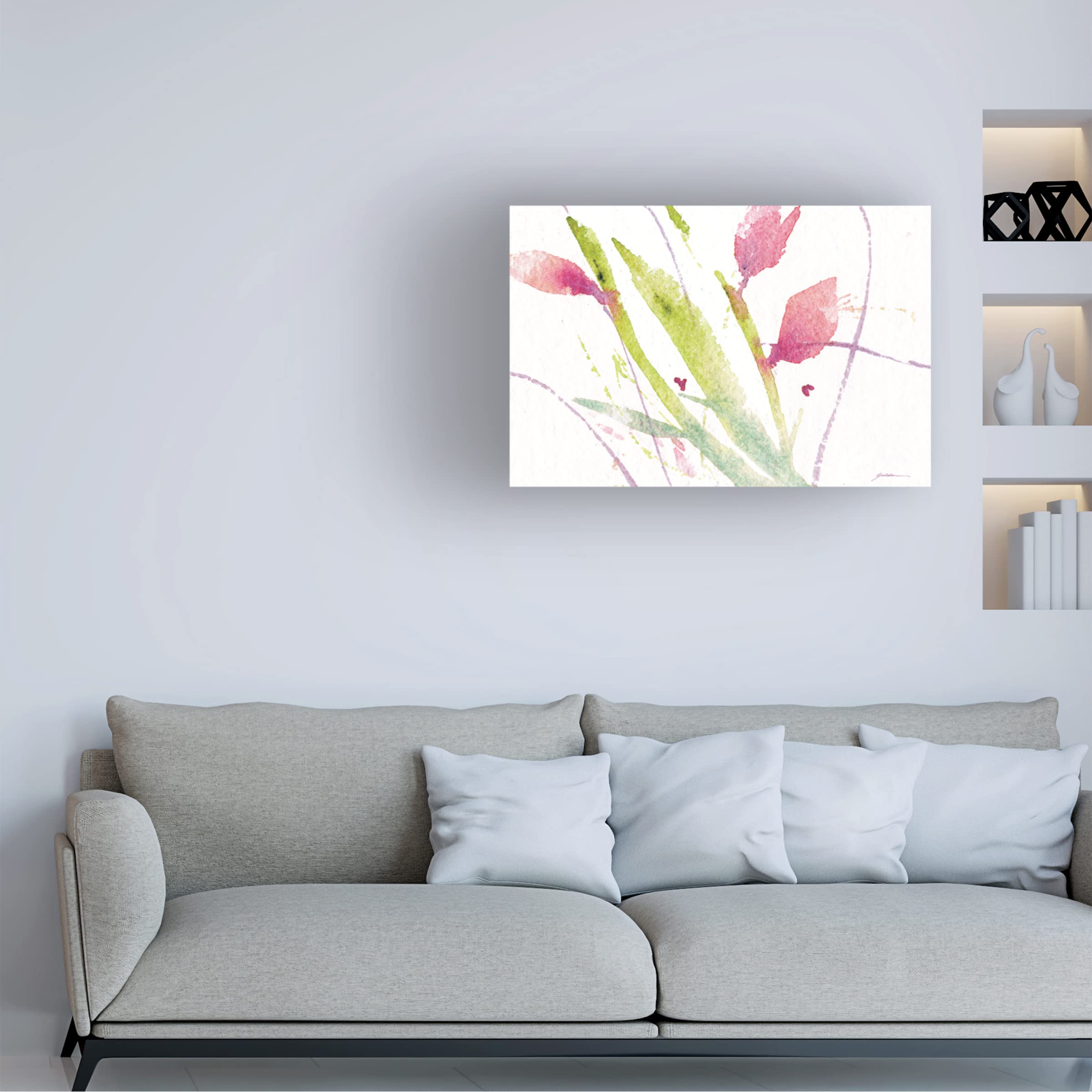 Trademark Fine Art 'Reaching Out' Canvas Wall Art by Sheila Golden - Modern Abstract Painting for Living Room, Bedroom & Office Decor