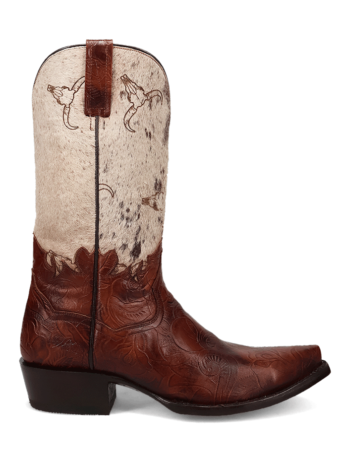 Dan Post DP80516 Men's Brown Rodeo Hair-On Leather Cowboy Boots - Perfect for Western Rides, Country Events & Casual Wear