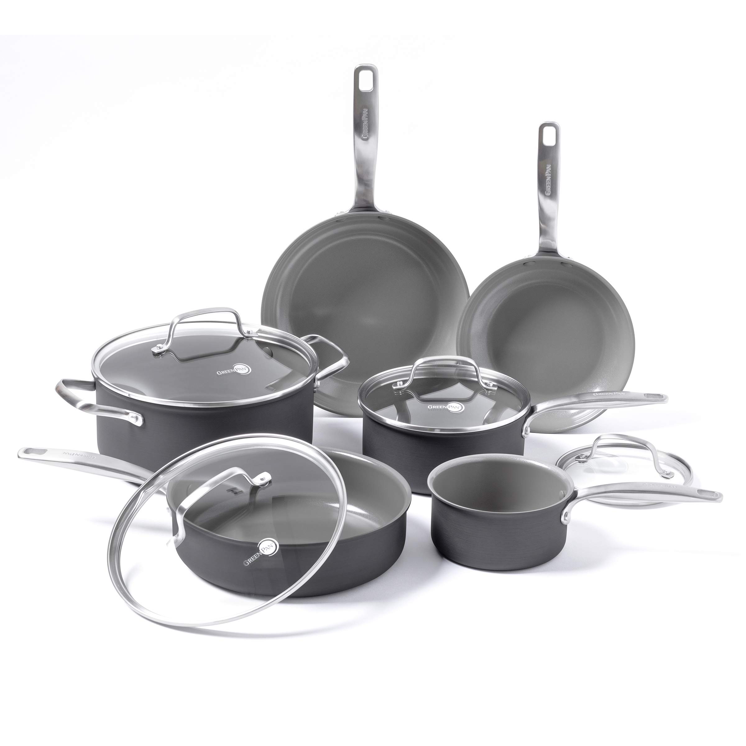 GreenPan Chatham 10-Piece Ceramic Non-Stick Cookware Set & Lima 12.5