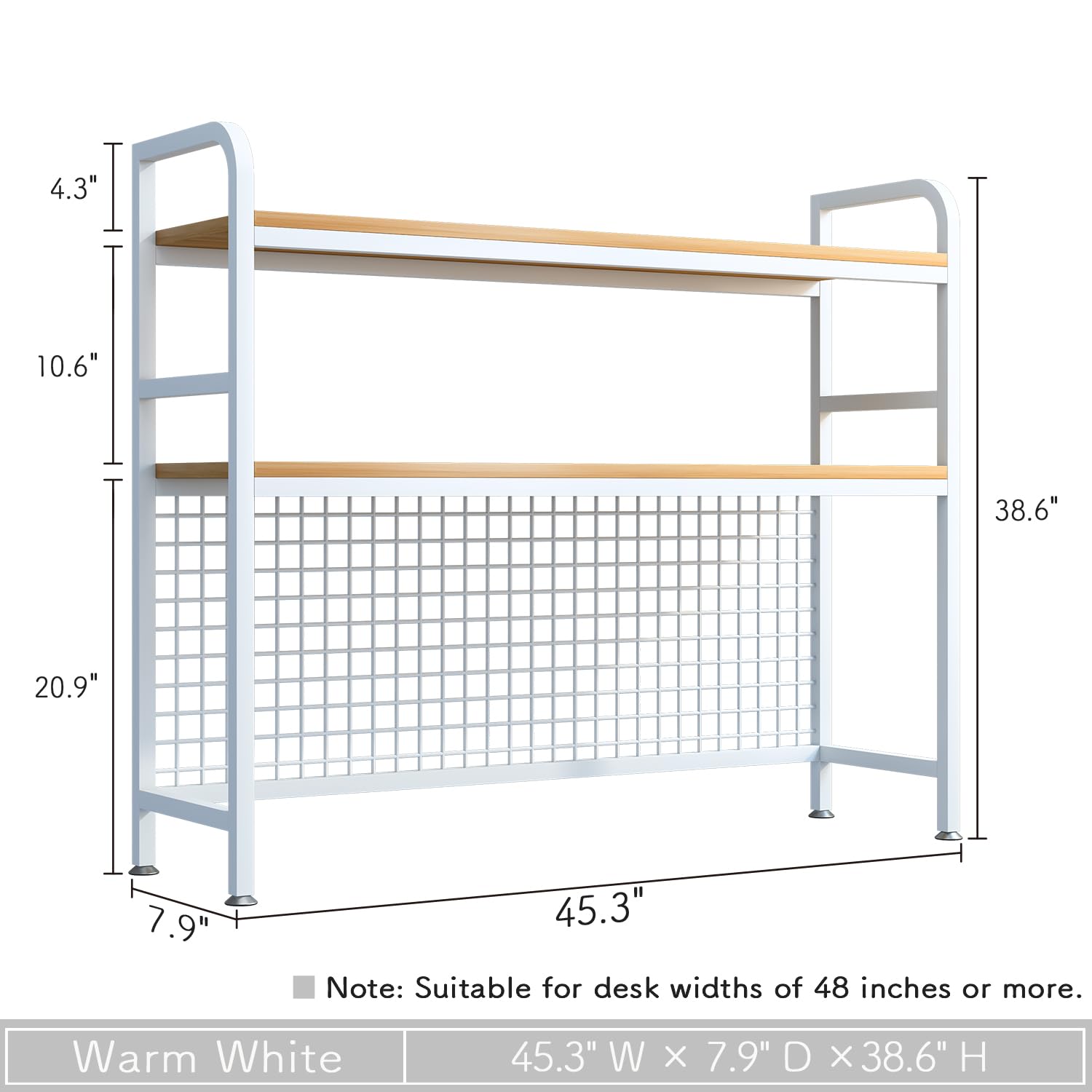 IOTXY 2-Tier Metal Desk Shelf Organizer - 45.3