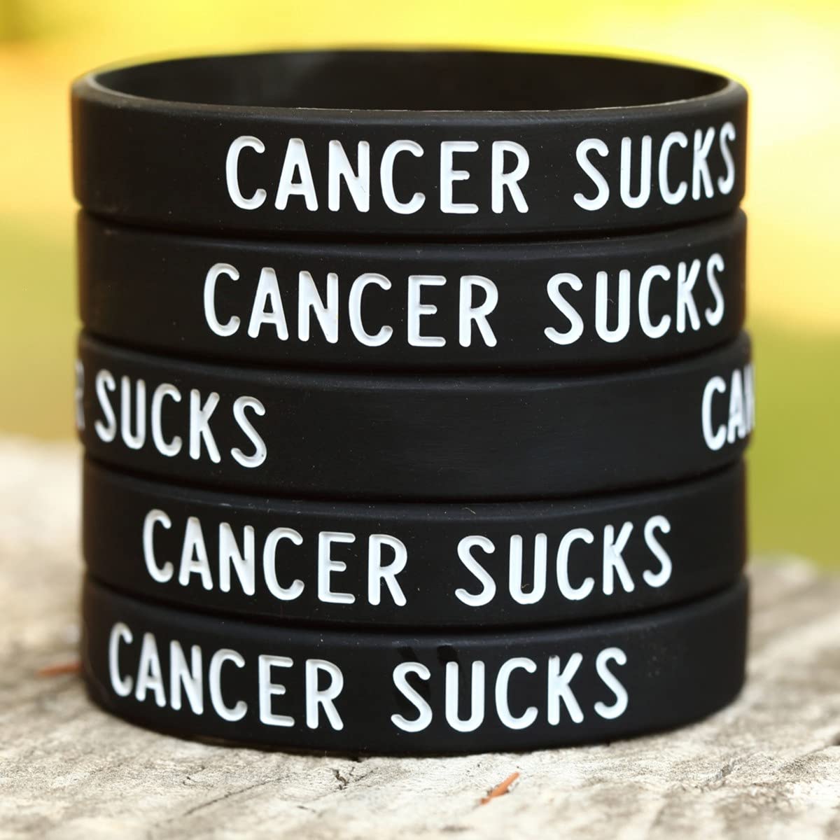 100 Inspirational Cancer Awareness Bracelets - Motivational Gifts for Cancer Patients & Survivors - Perfect for Fundraisers, Support Groups & Awareness Events