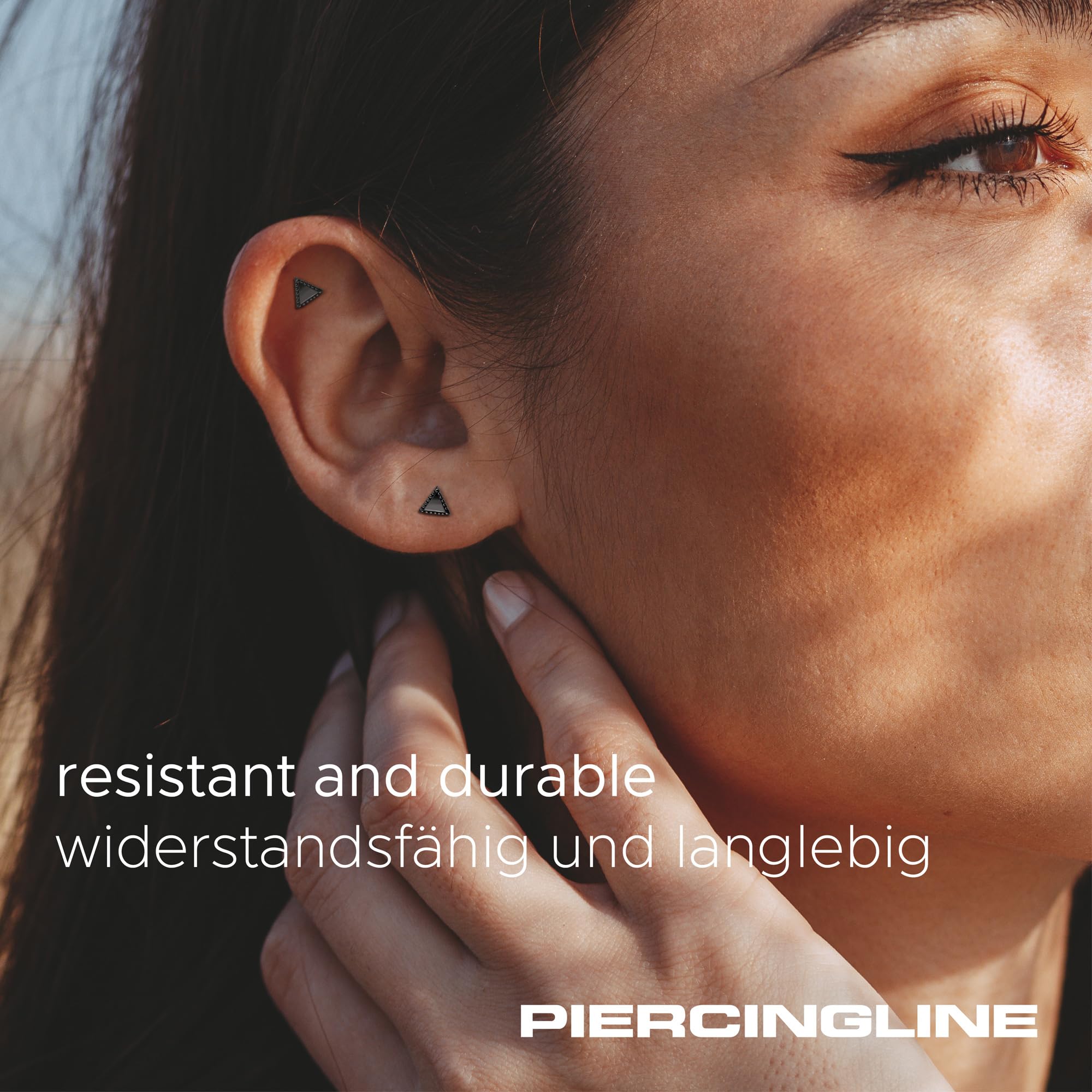 16G 316L Surgical Steel Triangle Cartilage Stud Earring for Helix & Tragus Piercing - Hypoallergenic Body Jewelry for Men & Women | Perfect for Everyday Wear, Parties & Gifting
