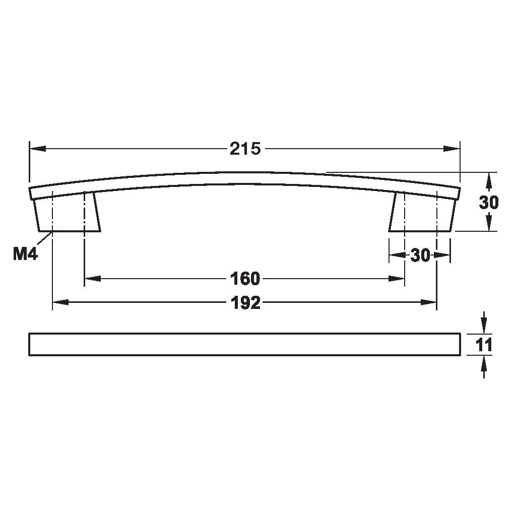 Furniture Handle H1345 - Premium Cabinet & Drawer Pulls for Home & Office - Durable Hardware for Kitchen Cabinets, Wardrobes & Dressers