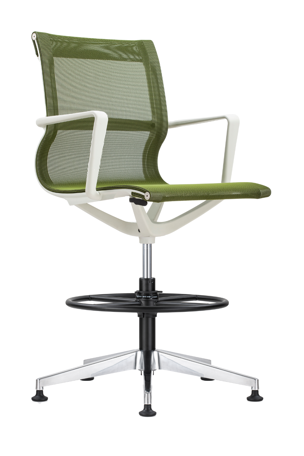 Eurotech Kinetic Stool - White Frame Designer Spider Mesh Ergonomic Chair (EH301W) | Perfect for Home Office, Gaming & Modern Workspaces