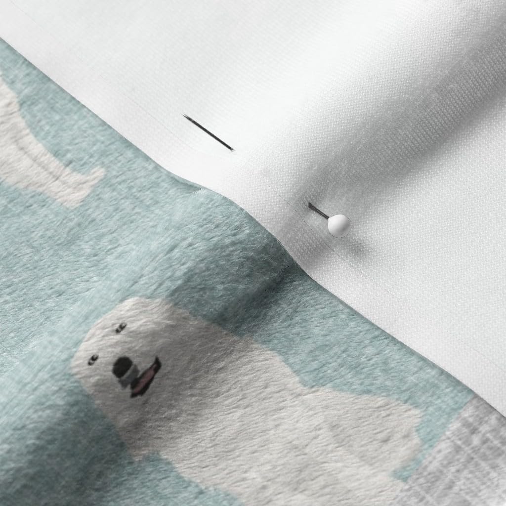 Great Pyrenees Dog Breed Printed Minky Fabric - Soft Plush Fat Quarter for Pet Quilts, Baby Blankets & Quilt Backing - Perfect for Sewing Projects & DIY Home Decor