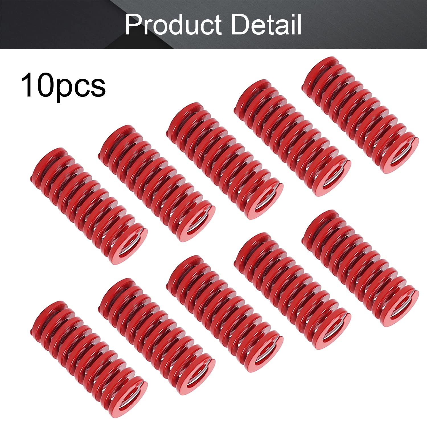 MroMax 3D Printer Die Springs - 12mm OD, 30mm Length, Medium Load Compression Mold Springs for Creality Ender 3/5, Electric Parts (10PCS, Red) - Perfect for 3D Printer Maintenance & Upgrades