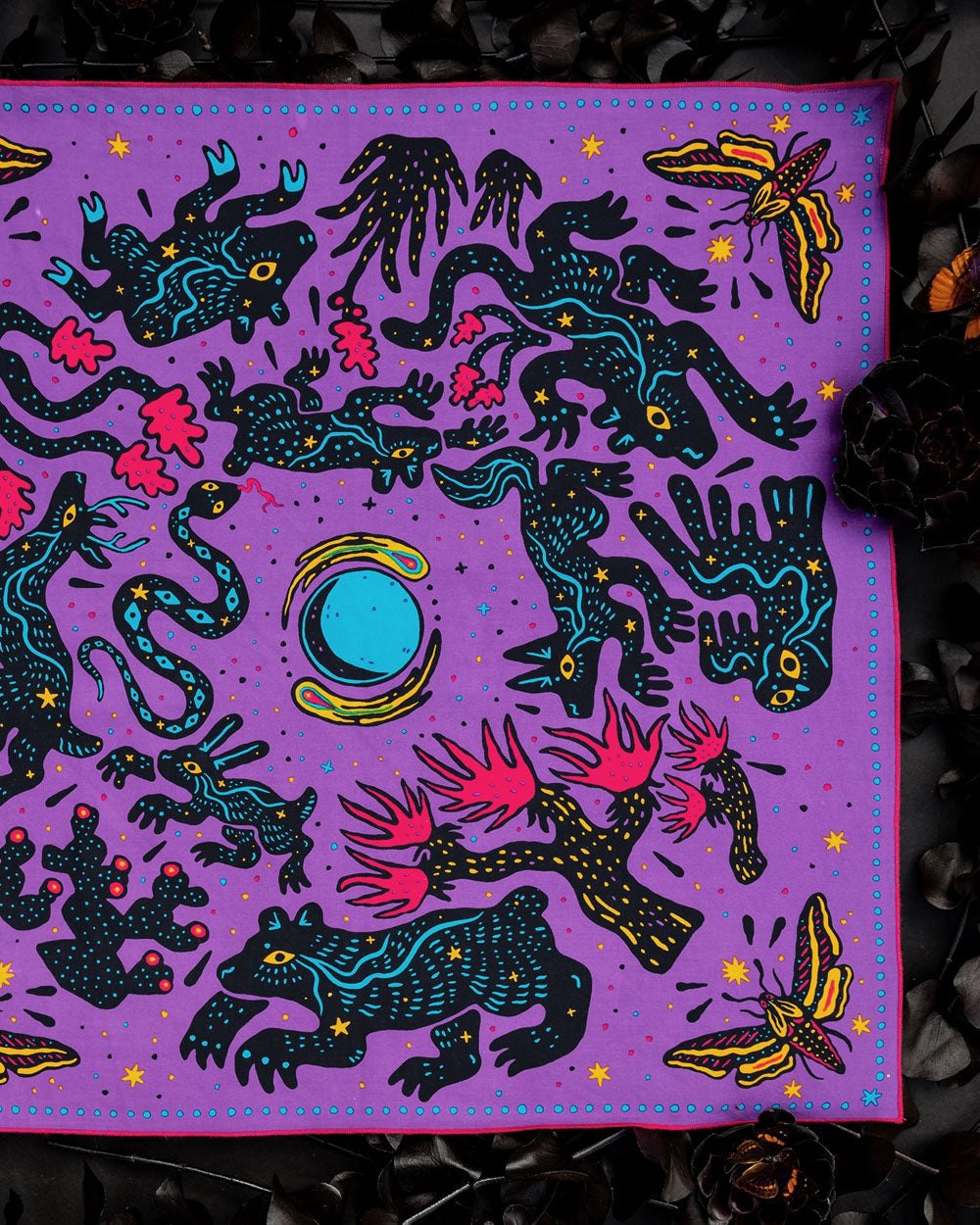 Electric Desert Parade Bandana - Breathable & Stylish for Outdoor Festivals, Hiking & Motorcycle Rides | UV Protection & Moisture-Wicking Scarf for Men & Women