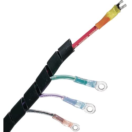 Ancor Spiral Wrap - Black 1in x 100ft Cable Sleeve for Wire Management (452905) | Perfect for Marine, Automotive & Home Organization