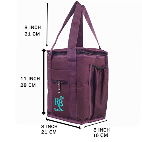 RB Suffer Insulated Lunch Bag - Smooth Zipper & Lightweight Lunch Box for Men, Women & Kids (Matte Purple) | Perfect for Work, School, Picnics & Outdoor Activities