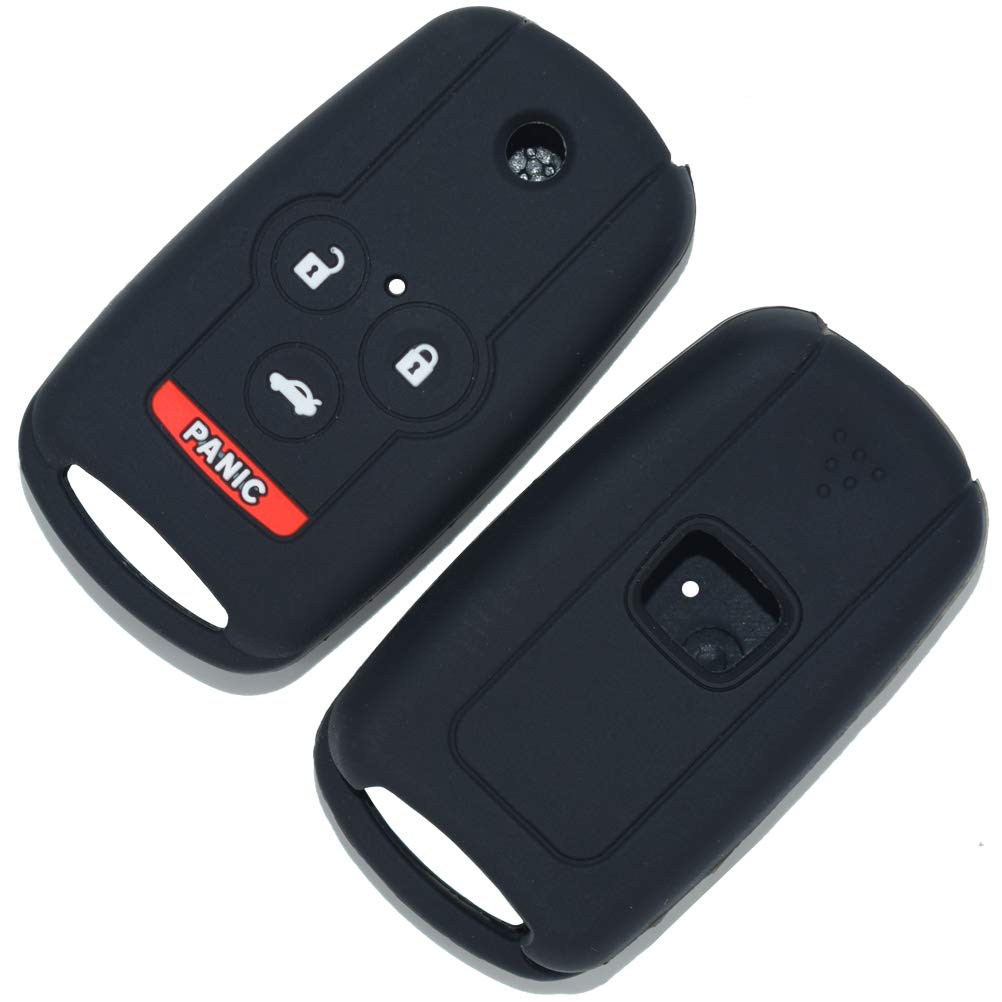 **AUTOXBERT Silicone Key Fob Cover for Acura ZDX MDX TSX TL & Honda Accord – 4-Button Remote Key Shell Case Protector – Durable Car Accessories Replacement for Auto Styling (Perfect for Daily Use & Travel)**