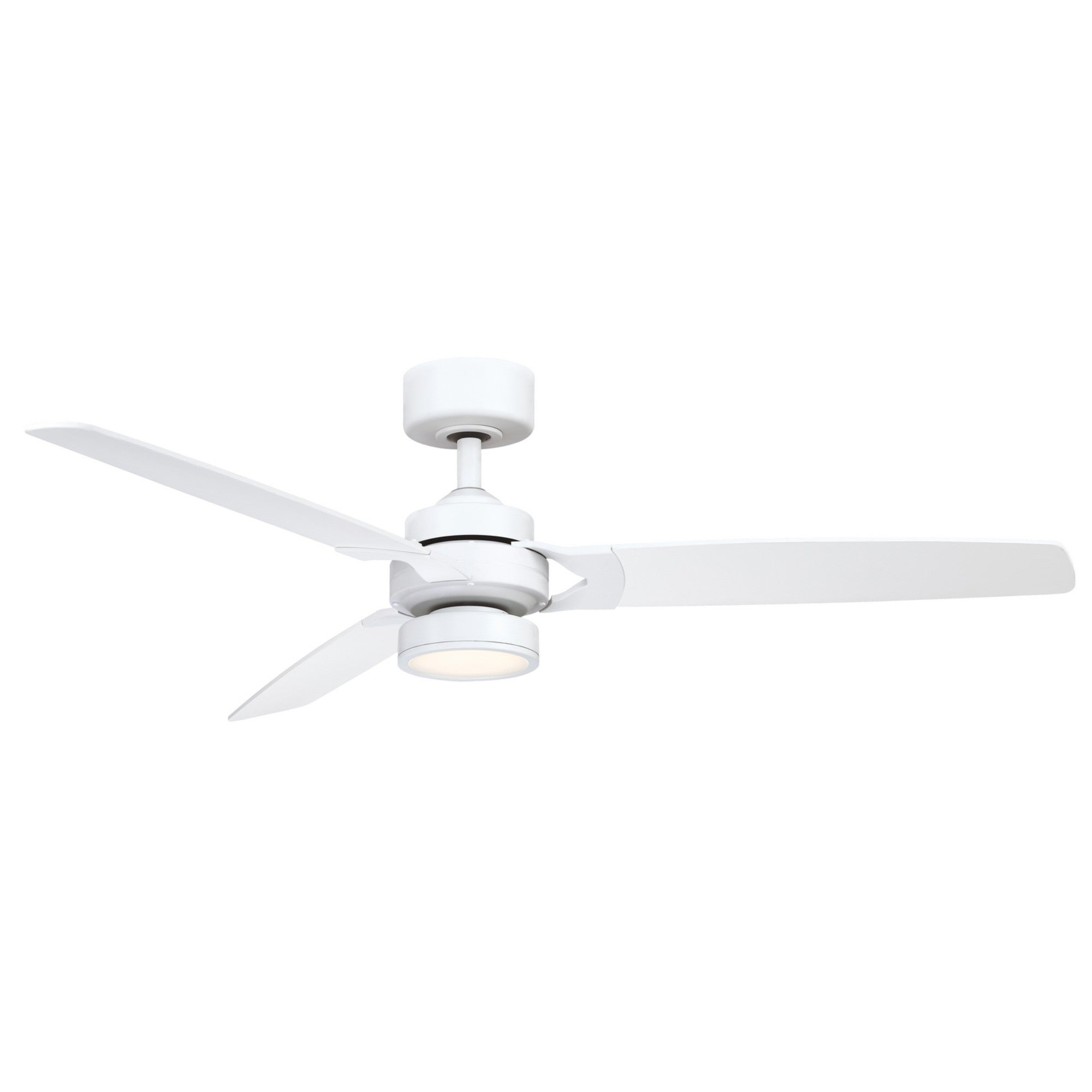 52 Inch LED Ceiling Fan with Remote Control, Matte White Finish - Energy Efficient Quiet Cooling for Bedroom, Living Room & Outdoor Patio