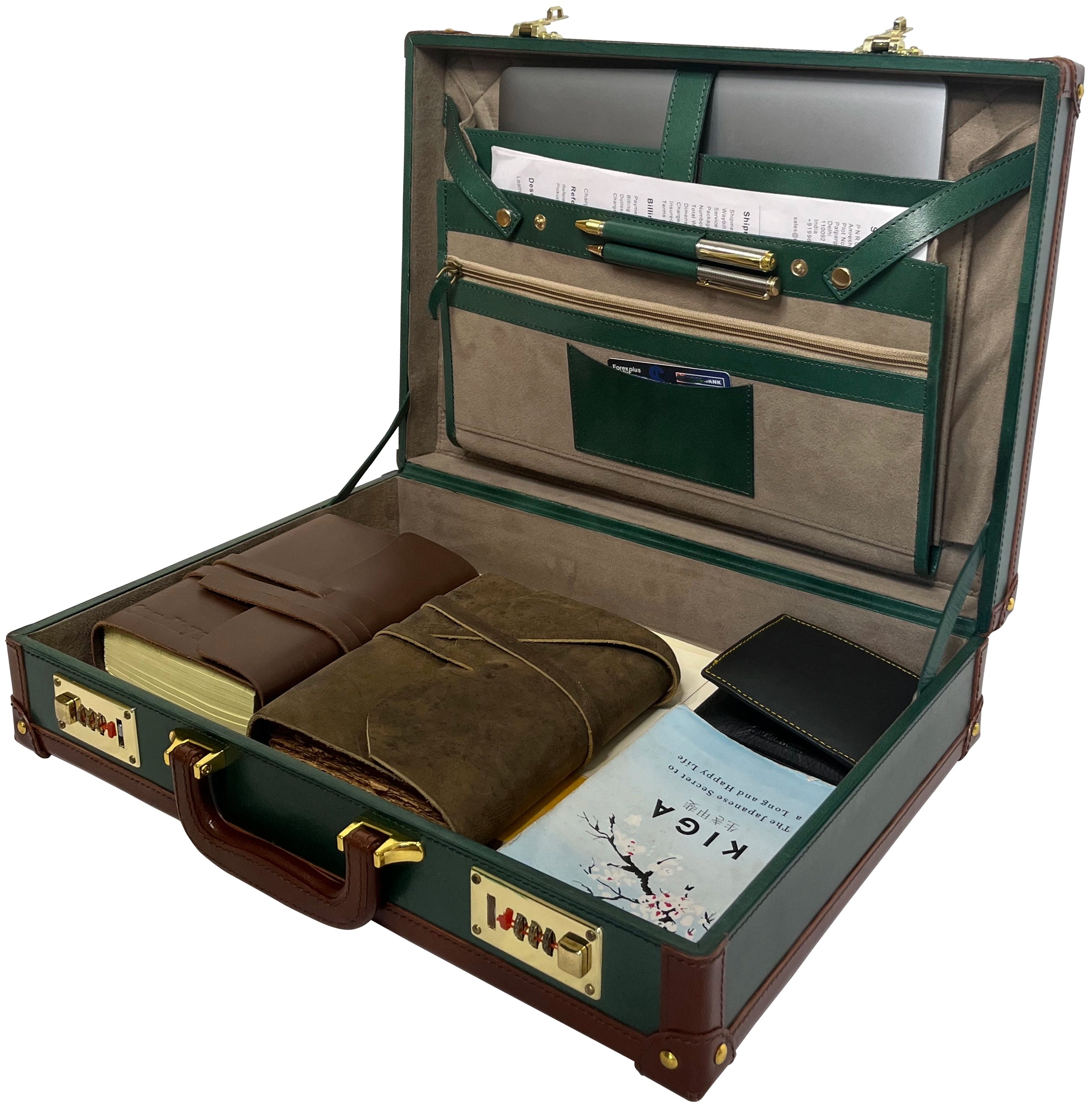 Premium Aston Genuine Leather Briefcase - Limited Edition Business Bag for Men & Women - Perfect for Office, Travel & Professional Meetings