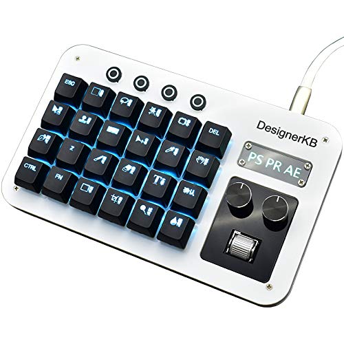 Professional Photoshop Hot Key Macro Programming Keyboard for PS, PR, AE – Custom Shortcut Keyboard for Designers, Office, Drawing, Audio & Video Editing (Blue Switch) – Boost Productivity for Graphic Design, Video Production & Digital Art