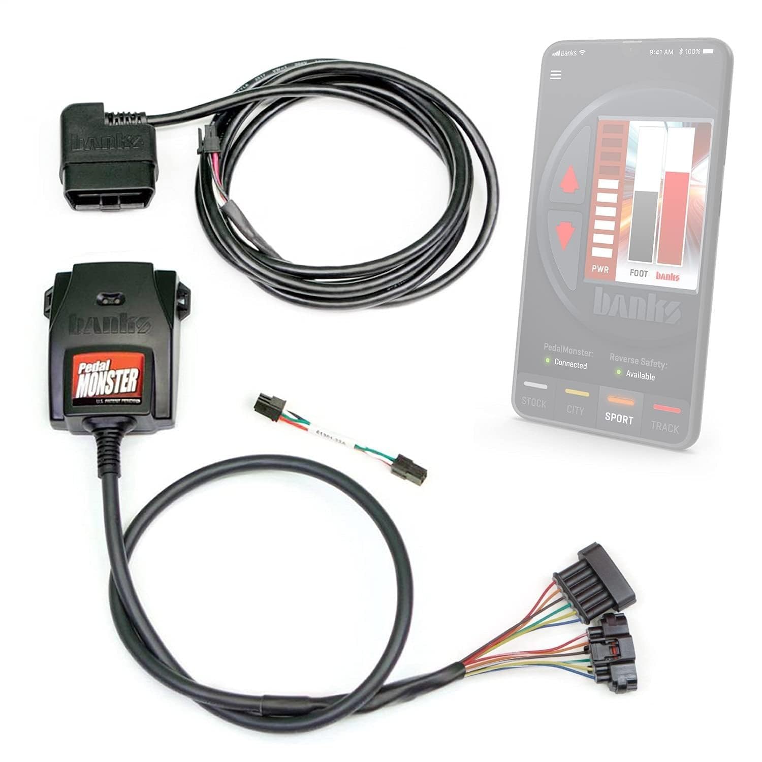 Banks Power 64345 Pedal Monster Kit (Stand-Alone) - Molex MX64-6 Way Connector - Throttle Response Enhancer for Trucks & SUVs - Compatible with Smartphone App Control - Perfect for Off-Roading & Towing