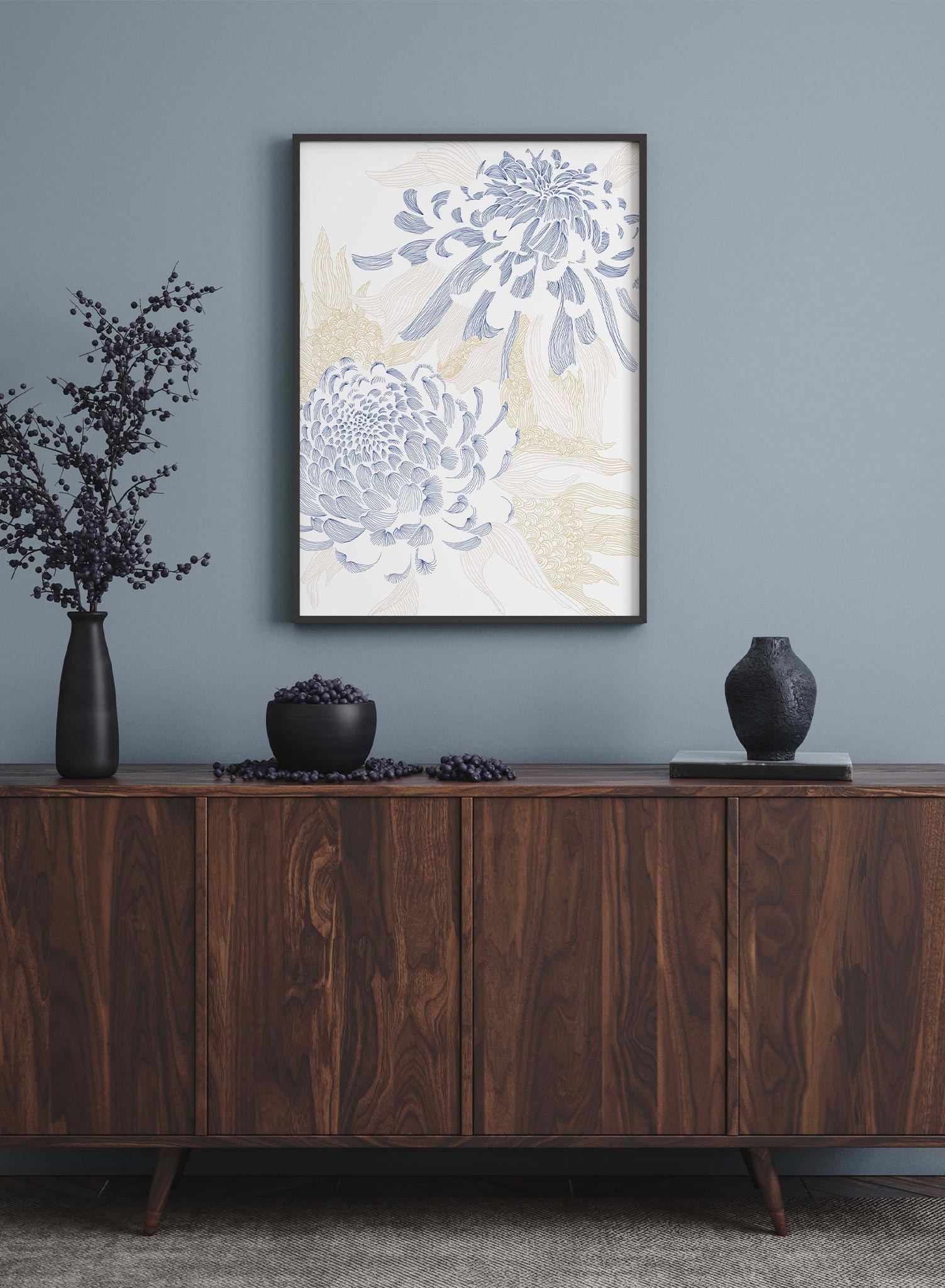 Hanakotoba Floral Art Print - Japanese Flower Language Poster for Home & Office Decor | Perfect for Living Room, Bedroom, or Gift