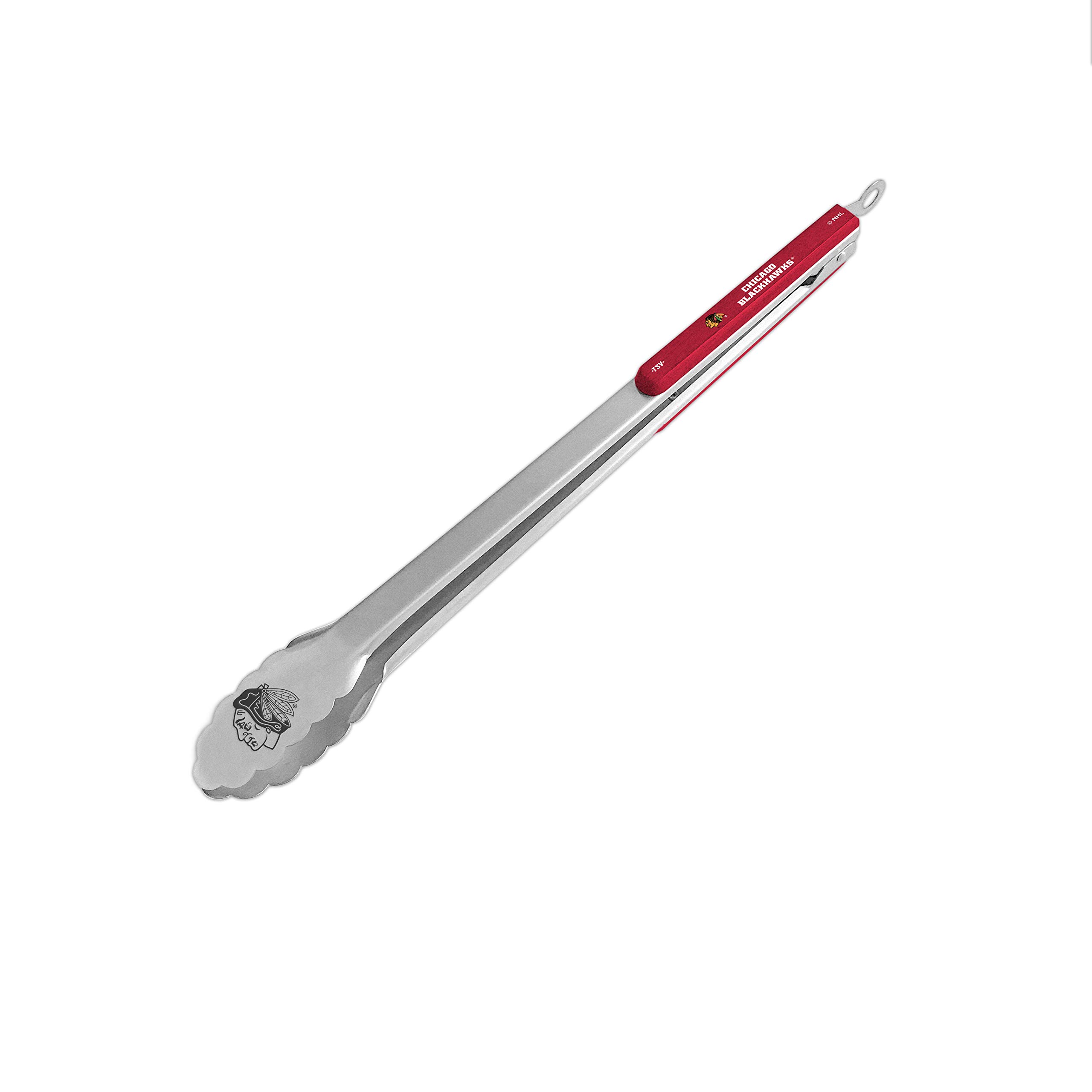 NHL Team Logo Unisex BBQ & Kitchen Tongs - Heavy Duty Stainless Steel Grilling Utensils for Outdoor Cooking, Picnics & Backyard Parties