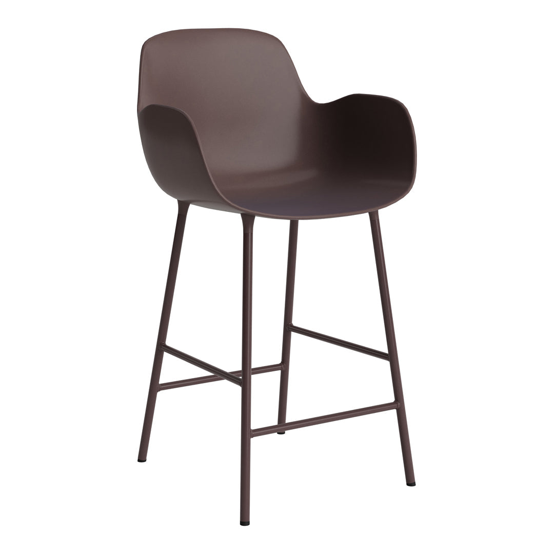 Modern Form Counter Armchair - Stylish Bar Stool for Kitchen Island, Breakfast Nook & Home Bar - Adjustable Height & Comfortable Seating for Dining & Entertaining