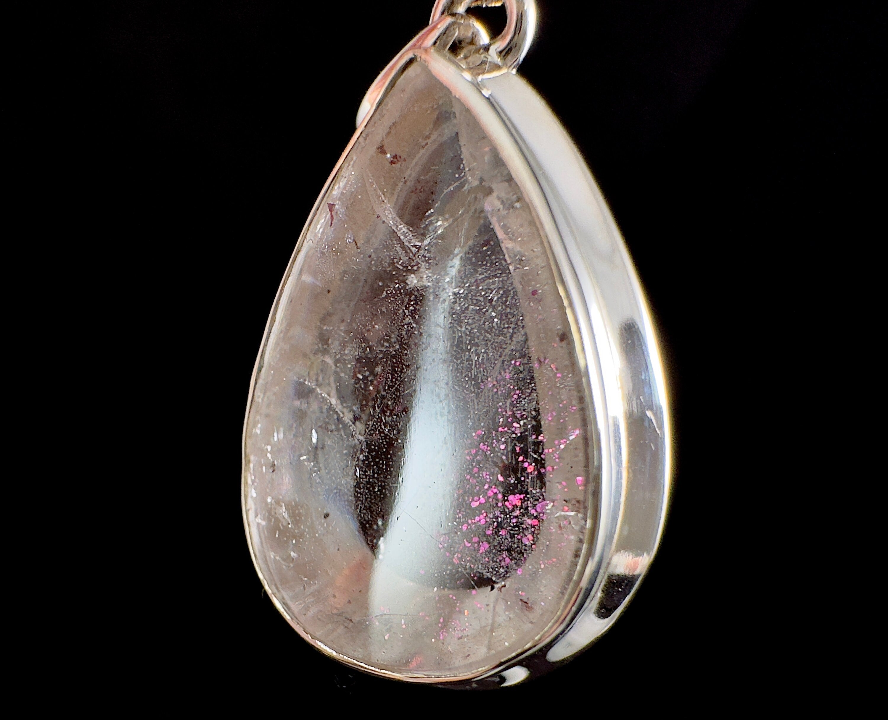COVELLITE Pink Fire Quartz Crystal Pendant Necklace - Natural Healing Stone Jewelry for Women, Spiritual Energy & Chakra Balancing | Perfect for Meditation, Yoga & Gift Giving