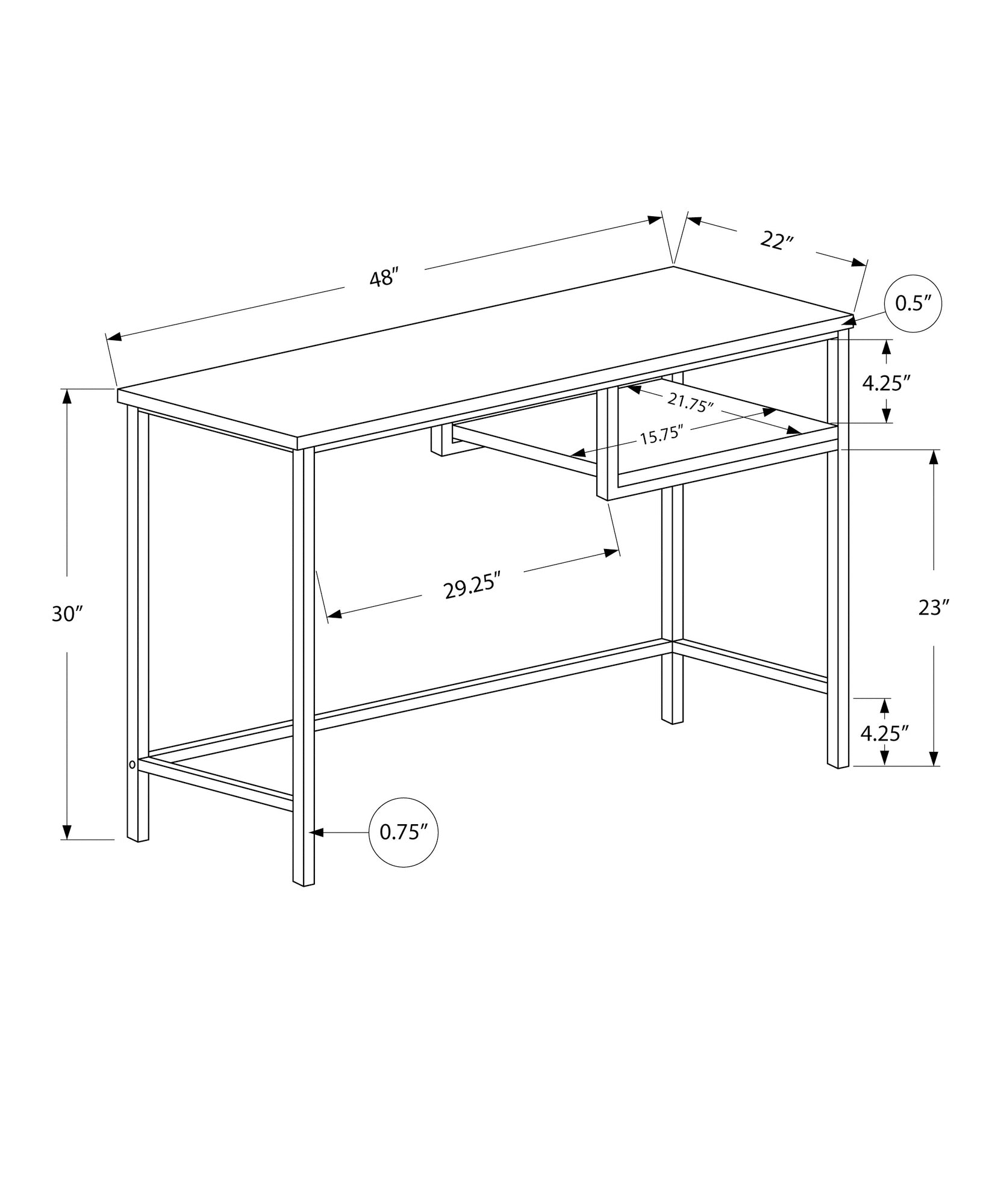 48L Office Series Espresso Silver Metal File Cabinet - Perfect for Home Office, Study Room & Workspace Organization
