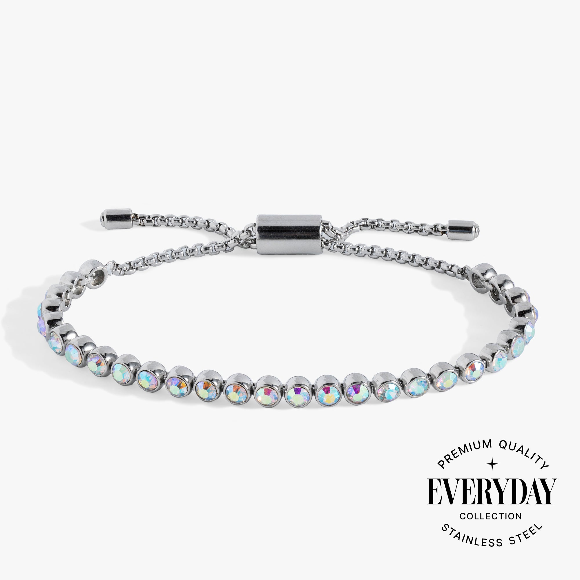 Elegant Bolo Crystal Tennis Bracelet for Women - Sparkling Cubic Zirconia & Sterling Silver - Perfect for Weddings, Parties & Everyday Wear