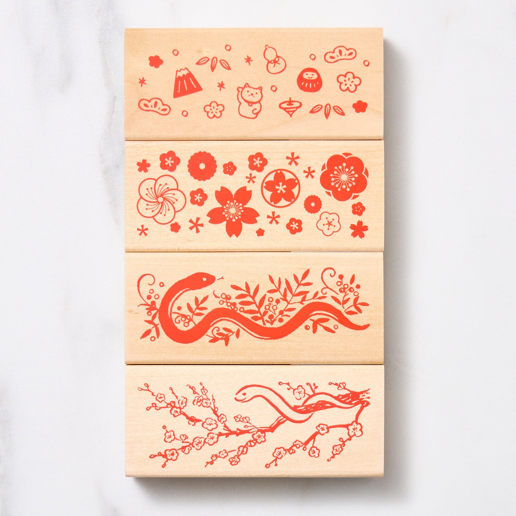 2025 Japanese New Year Long Stamp - KODOMO NO KAO for Greeting Cards & Scrapbooking | Traditional Japanese New Year Greetings & Stationery
