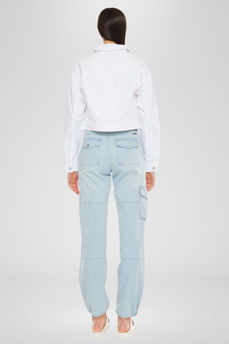 Francis Cropped Jacket - Women's Stylish Denim Jacket for Spring & Fall | Perfect for Casual Outfits, Streetwear & Layering