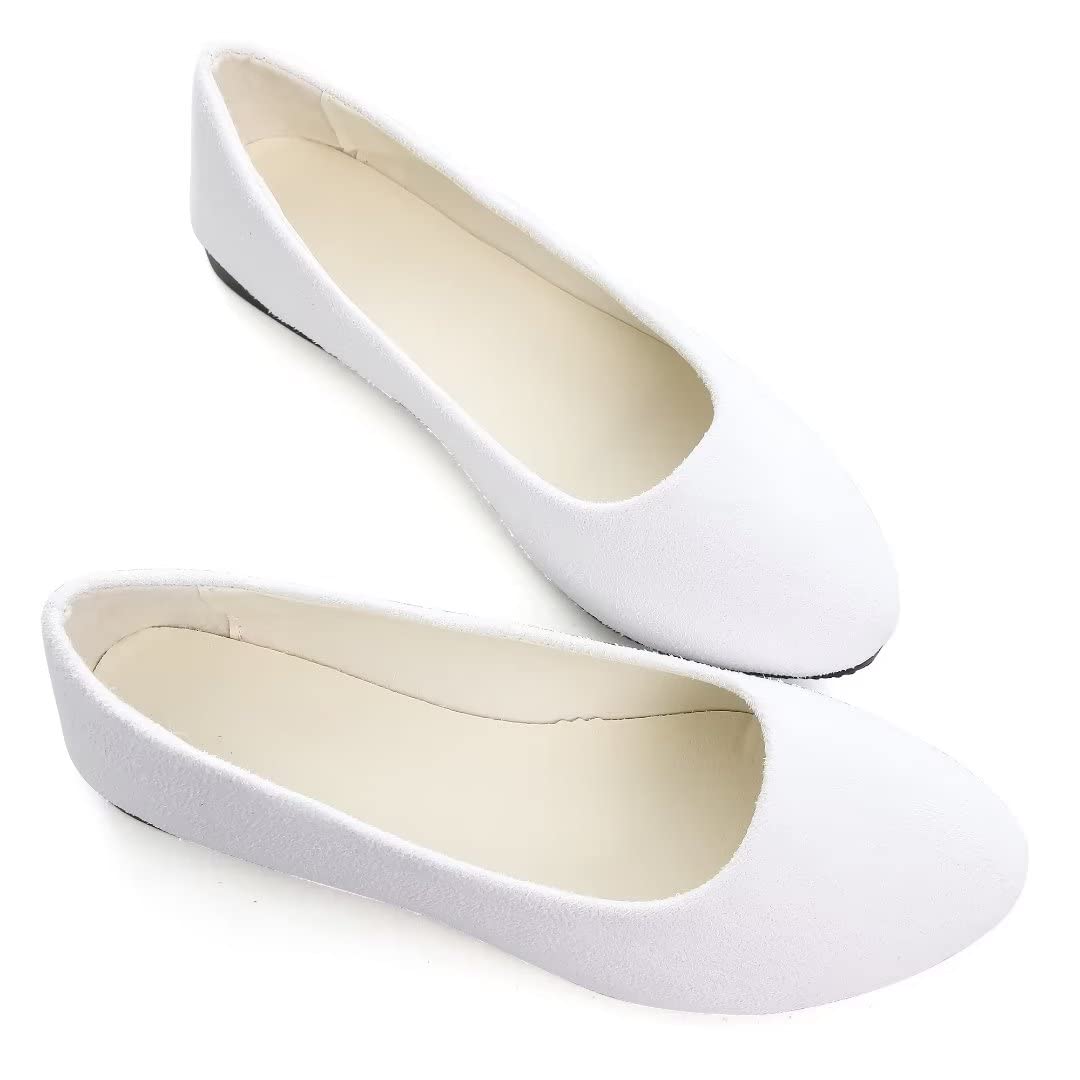 Stunning Women's Cute Slip-On Ballet Flats - Soft Comfortable Classic Pointed Toe Shoes for Casual Wear, Office & Date Night Outfits